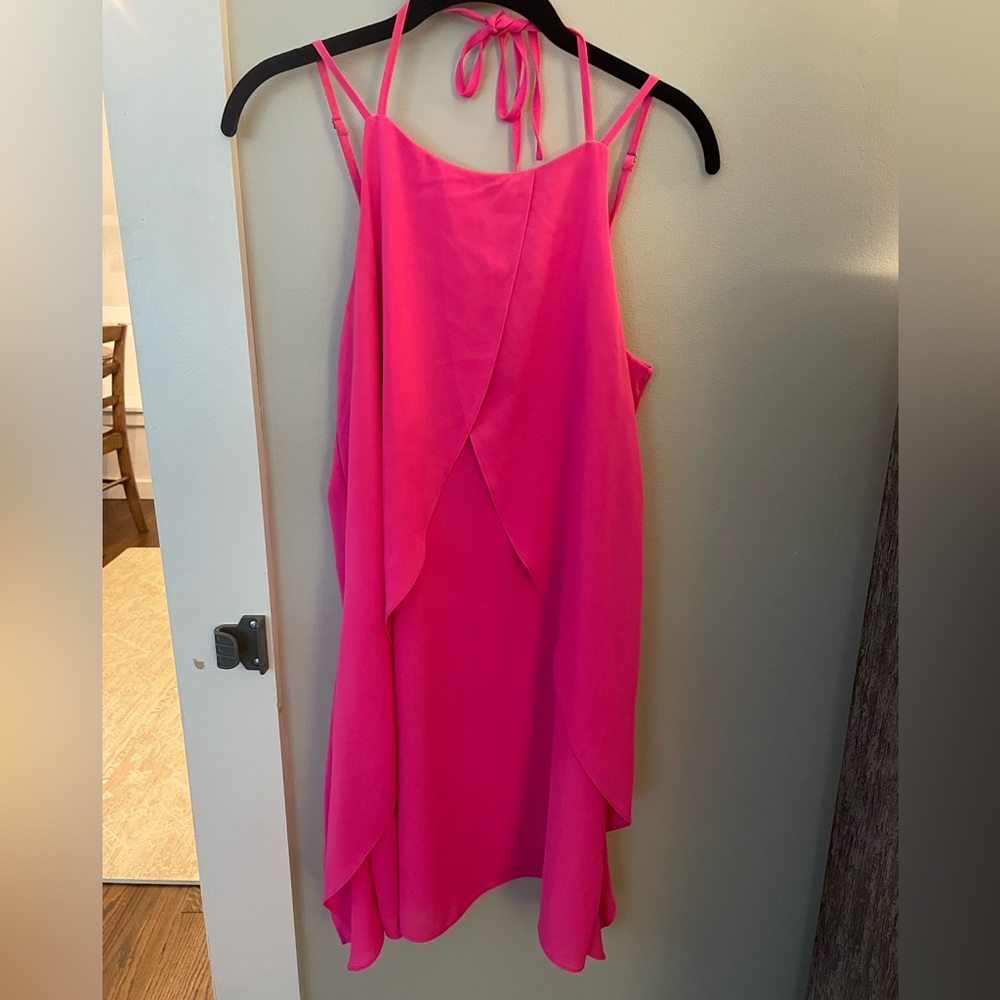 Altar'd State hot pink halter dress. Size XS